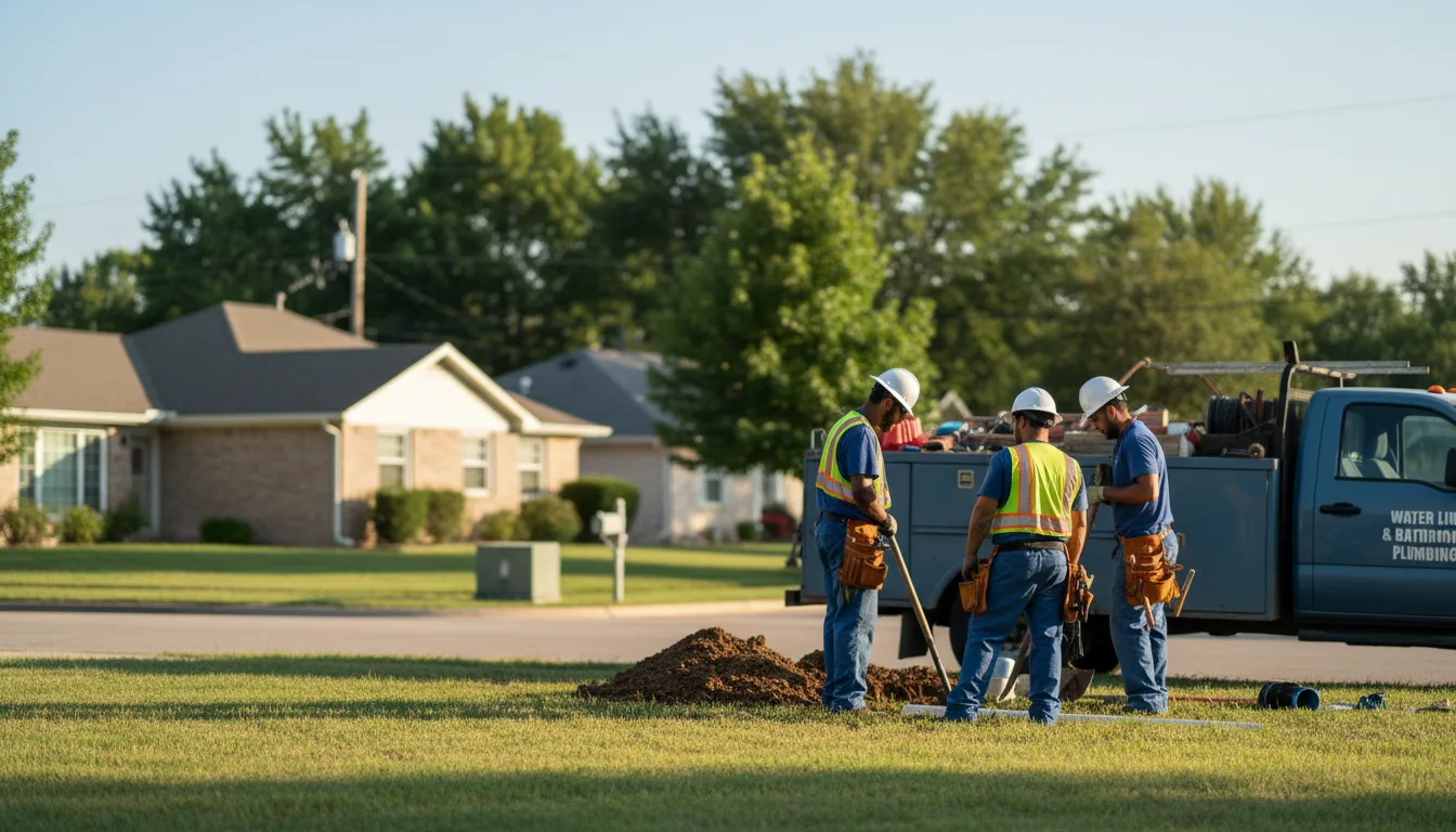 Residential water line and bathroom plumbing service in Vincent, AL